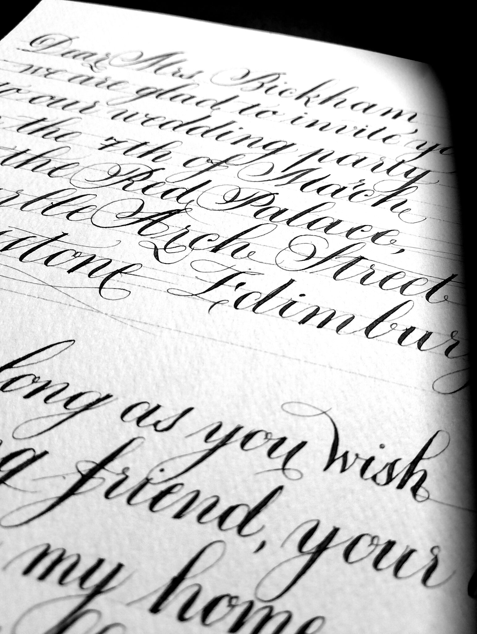 Calligrafia Inglese